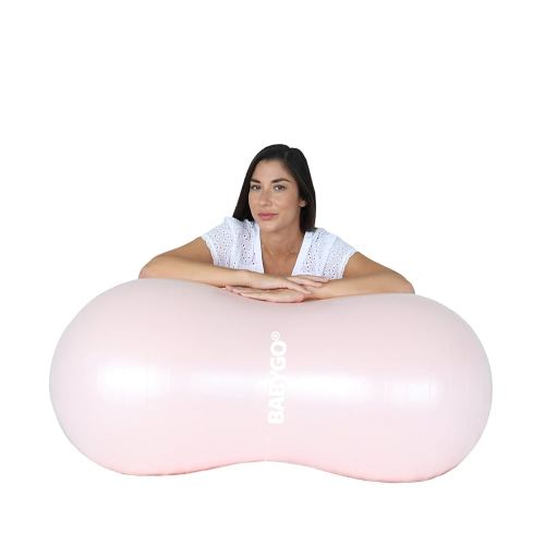 BABYGO® Peanut Ball for Labor Birth Pregnancy Exercise | Birthing Ball Maternity Labor Exercise Book & Foot Pump Included | Anti Burst