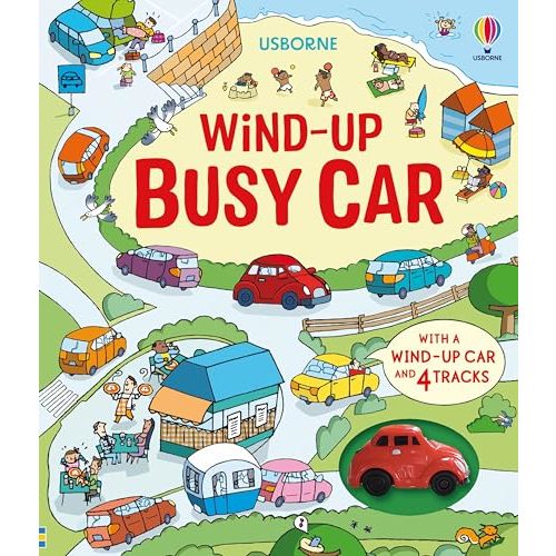 Wind-Up Busy Car: A Toy and Book Gift Featuring a Driving Journey Through Towns and the Countryside