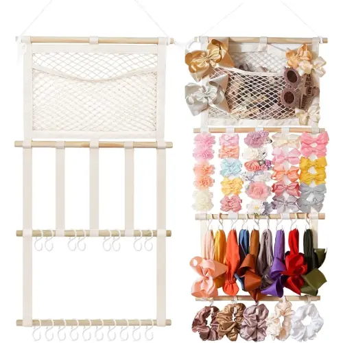 kangaroo Headband Holder Hair Bows Organizer,Large Capacity Bow Holder Hair Accessories Wall Hanging Organizer for Toddler Baby Girl Nursery Room Decor