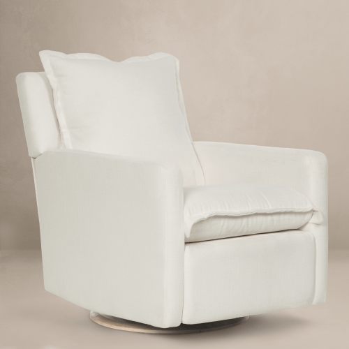 High Performance Ivory | Flynn | Swivel Nursery Recliner | Oilo™ Studio