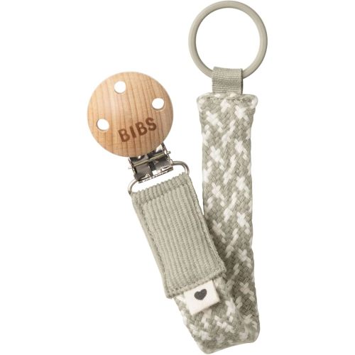 Bibs - Pacifier Clip - Sand/Vanilla