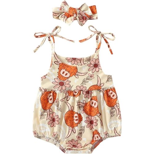 Infant Newborn Baby Girl Floral Romper Kids Spaghetti Strap One Piece Jumpsuit Shorts Toddler Summer Overall Clothes