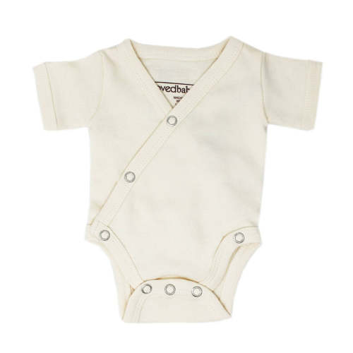 Buttercream | Organic Short-Sleeve Kimono Bodysuit – L'ovedbaby