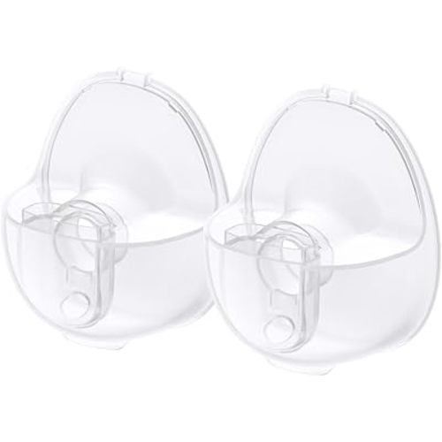 eufy Original Milk Container (2-Pack) for Wearable Breast Pump E10, BPA-Free Reusable Breast Pump Container Collects Up to 5 oz (150 ml) Each, Fridge and Freezer-Safe, Clear