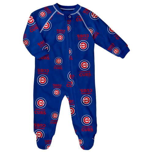 Chicago Cubs BLUE Baby Raglan Romper Pajamas