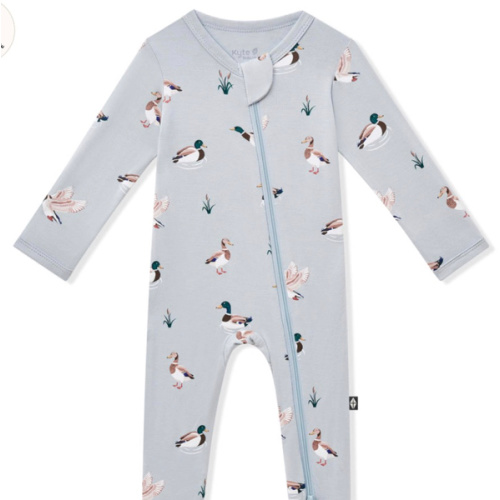 Zippered Footie in Mallard Duck
