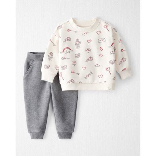 Baby 2-Piece Organic Cotton Set in Little Loves Print  - Little Planet | Carter's