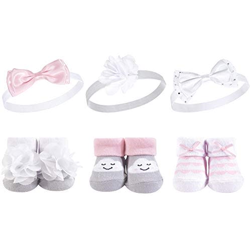 Hudson Baby Girl's Headband and Socks Giftset