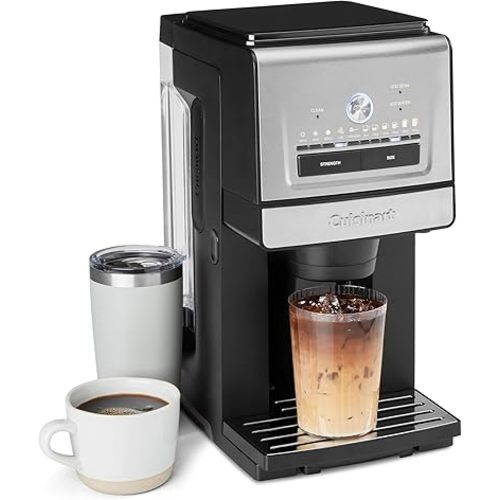 Cuisinart Coffee Maker, Custom Grind and Brew Single Cup Coffee Maker, 6 Cup Sizes, Built-in Stainless Steel Burr Mill, Adjustable Strength, Grind Control and Over Ice Feature, Easy Cleaning, DGB-30