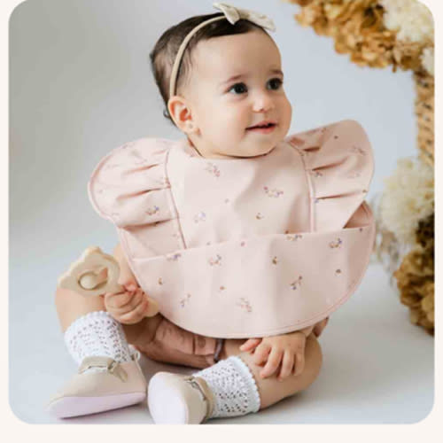 Posey Frill Waterproof Snuggle Baby Bib | Snuggle Hunny