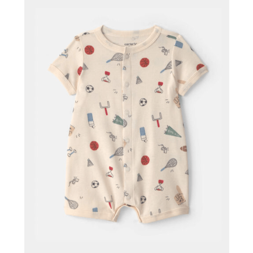 Baby Sports Short-Sleeve Romper - Ivory | Carter's
