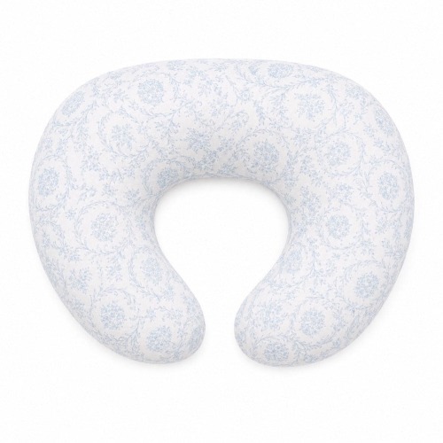 Blue Chinoiserie 100% Cotton Ruffle Nursing Pillow Cover Zipper Machine Washable Baby Breasfeding Support Pillow Cover Mom Essentials Baby