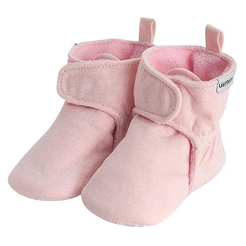 Gerber Baby Fleece Lined Wrap Fasten Non Skid Soft Slipper Booties