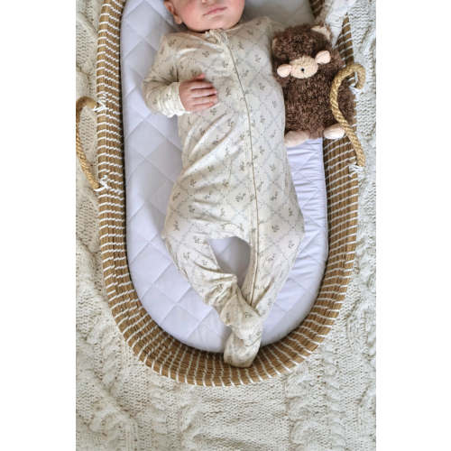 Baby Bamboo Zippered Onesie (Vintage Floral)