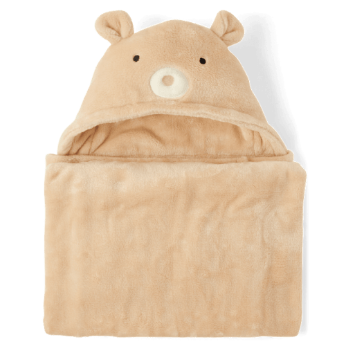 Baby Bear Cozy Hooded Blanket - Tan