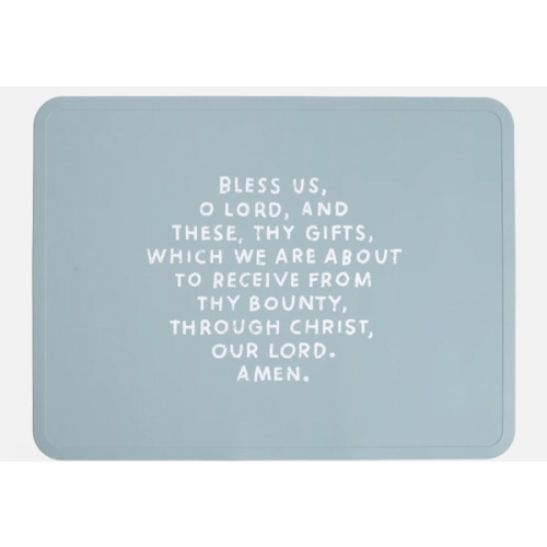 Meal Blessing Silicone Placemat - Soft Blue