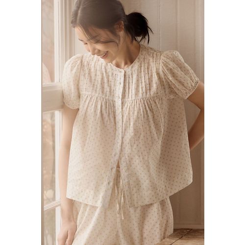 Damson Madder Meadow Cotton Boxy PJ Top