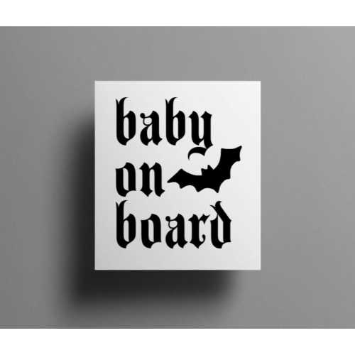 Goth Baby On Board Car Decal, Alternative Sticker, Emo Parent Gift, Goth Baby Gift, Baby Shower Gift, Baby Safety Decal, Dark Aesthetic