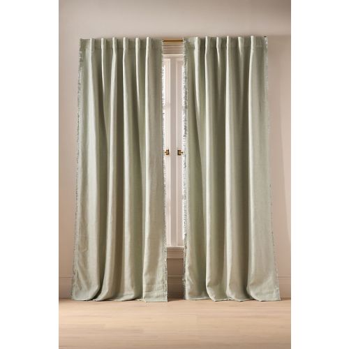 Luxe Linen Blend Woven Blackout Curtain