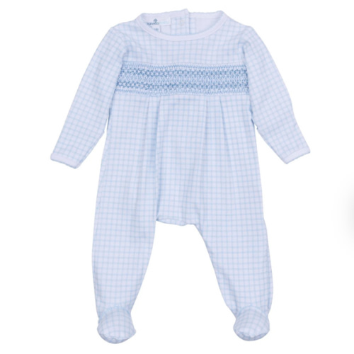 Peek-A-Boo Wishes Smocked Footie - Light Blue – Magnolia Baby