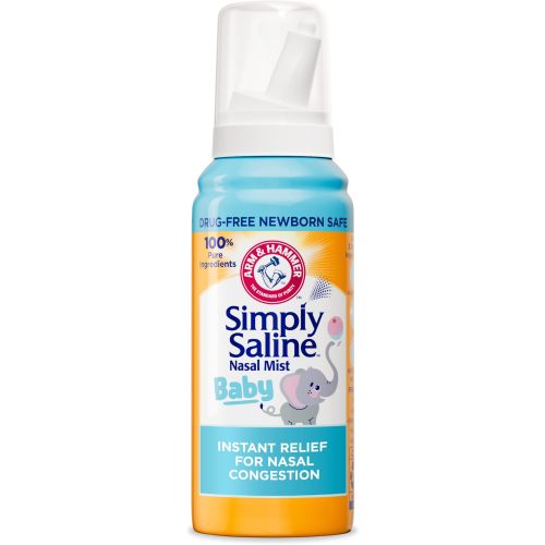 ARM & HAMMER Simply Saline Baby Nasal Mist Saline Spray, 1.6 oz