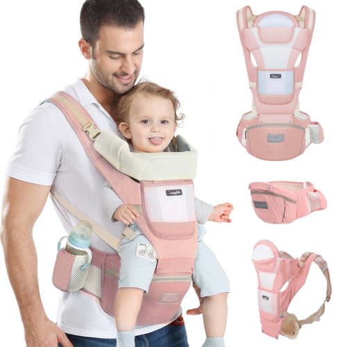 6-in-1 Ergonomic Baby Carrier with Hip Seat and Lumbar Support, Adjustable Infant Carrier for Newborn to Toddler, Breathable Comfortable Baby Holder for Travel, Hiking & Everyday Baby Essentials