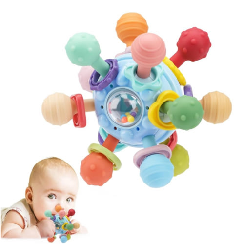 Baby Montessori Sensory Toys for 0-6 6-12 Months, Baby Teether Teething Toys for Babies 0 3 6 9 12 18 Months, Newborn Infant Learning Developmental Toys Gifts for 1 2 Year Old Boys Girls