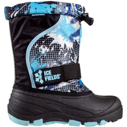 Ice Fields Snowblaster Little and Big Kid High Snow Winter Boots, Warm, Waterproof Shell