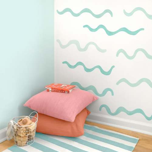 Mermaid Waves • Peel-and-Stick Wall Decals