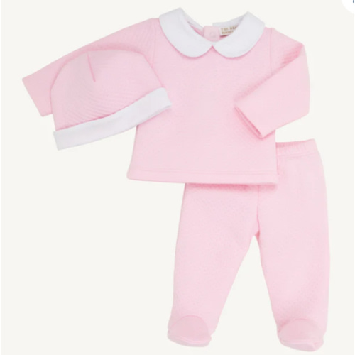 Hart's Hold Me Set (Pima Jacquard) - Palm Beach Pink with Worth Avenue