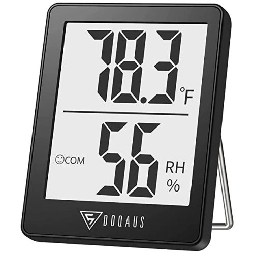 DOQAUS Digital Hygrometer Indoor Thermometer, Humidity Meters, Room Thermometer and Humidity Gauge with Accurate Temperature Humidity Monitor for Home, Greenhouse, Baby Room, Mini Weather Station Gift