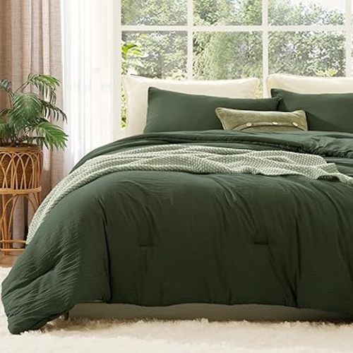 Twin/Twin XL Comforter Set-2 Pieces Soft Deep Green Comforter Dorm Bedding