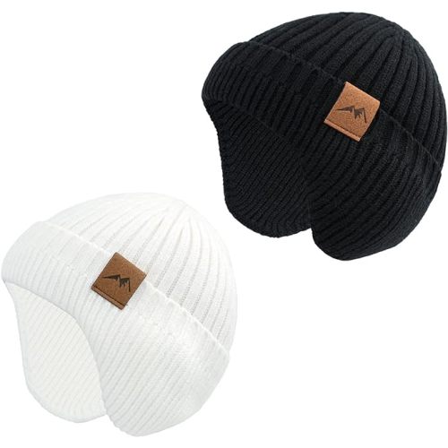 POXIMI Baby Boy Winter Hat Toddler Warm Beanie Girl Knit Hats with Earflap Kid Cute Earmuffs