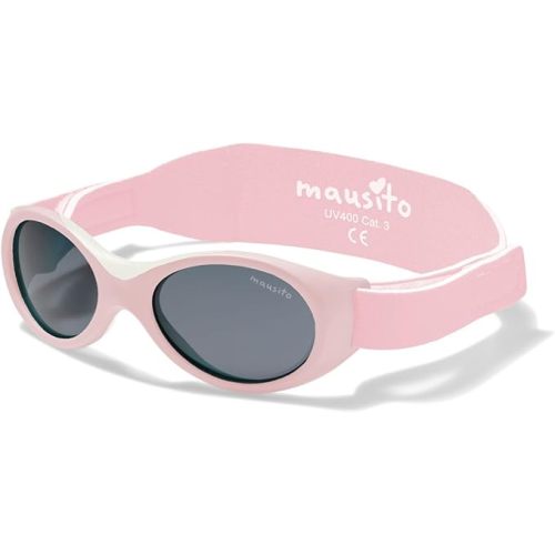 Mausito BABY sunglasses 0-24 months | Flexible BPA-Free infant sunglasses with adjustable strap | 100% UV Protection Sunnies