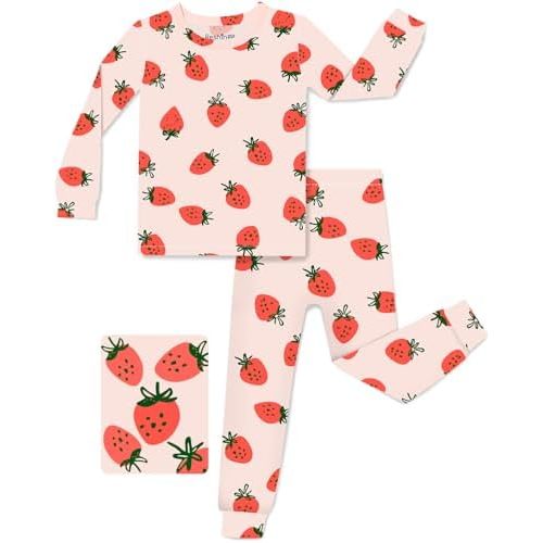 Bamboo Viscose Toddler Girls Kids Pajamas Unicorn Mermaid Pjs Long Sleeve Snug fit 12M-8Y 2pcs Soft Jammies