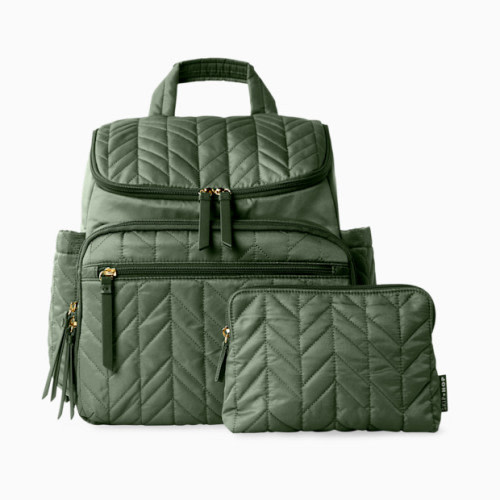 Skip Hop Forma Diaper Backpack - Sage + Free Parent Storage Pouch