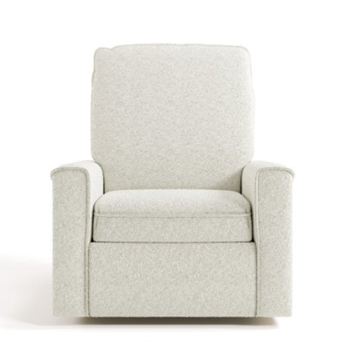 Storkcraft Santos Deluxe Nursery Power Recliner Swivel Glider Ivory Boucle