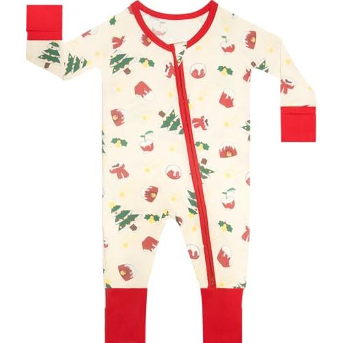 GUISBY Baby Boys' Pajamas Sleep N Play, Baby Clothes, Long Sleeve, Footless,Newborn-2T