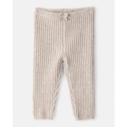 Baby Girl Ribbed Sweater Knit Pants - Cream - OshKosh B'gosh | Carter's