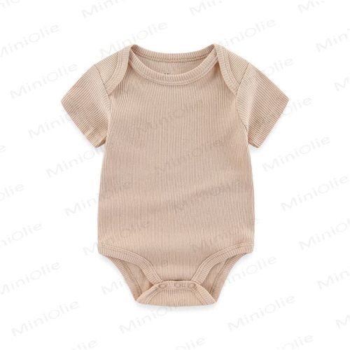 Baby Solid Color Soft Ribbed Bodysuit