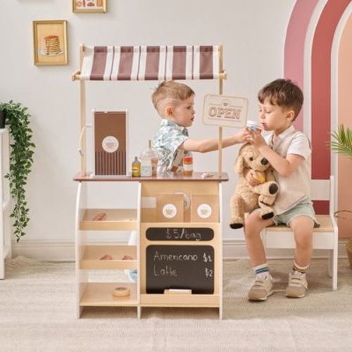 Teamson Kids - Espresso Treats Coffee Stand, Brown