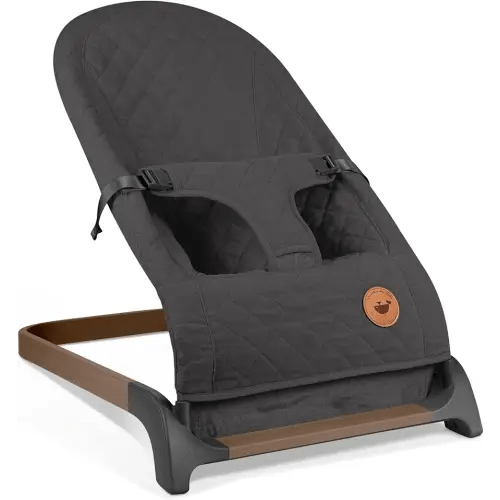 ANGELBLISS Baby Bouncer, Portable Bouncer Seat for Babies, Infants Bouncy Seat with Cotton Fabric, Natural Vibrations (Anthracite)