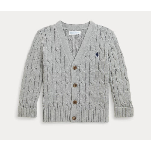 Cable-Knit Cotton V-Neck Cardigan | Ralph Lauren