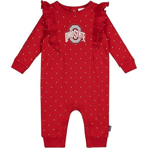 Gerber Unisex Baby NCAA Offically Licensed Romper, Ohio State Buckeyes, 6-9 Months