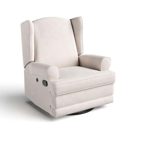 Storkcraft Serenity Wingback Upholstered Recline Glider with USB - Walmart.ca