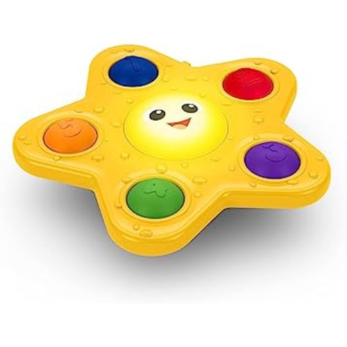 Baby Einstein Ocean Explorers Pop & Glow Starfish Light Up Sensory Popper Toy, for Babies Ages 6 Months and up