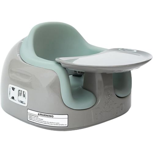 Bumbo 3-in-1 Multi-Seat for 6 to 36 Months, Travel Baby Feeding & Play Floor Seat, All-in-One Portable Booster with Tray & Toddler High Chair, Breige/Agave