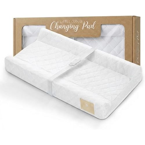 Contoured Baby Changing Pad Waterproof Non-Slip Base for Dresser & Table
