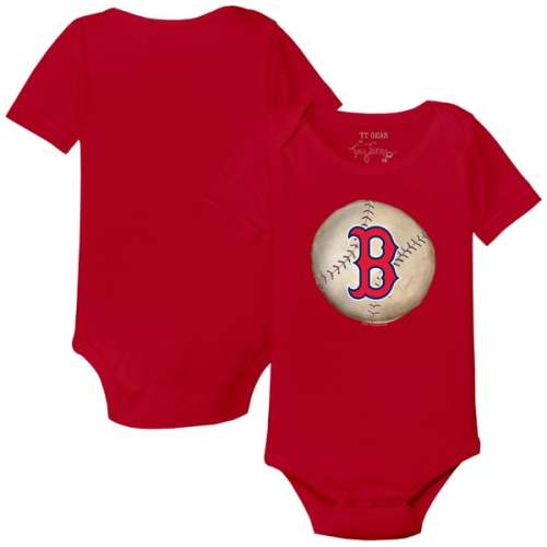 Infant Boston Red Sox Tiny Turnip Red Stitched Baseball Bodysuit