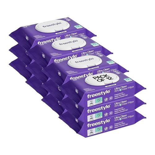 Freestyle Soft Jumbo Baby Wipes, Hypoallergenic and Unscented, Water-Based Wet Wipes for Babies, Finely Suited for Sensitive Skin, Thick & Oversized, Pack of 12, 72 Wipes Per Pack